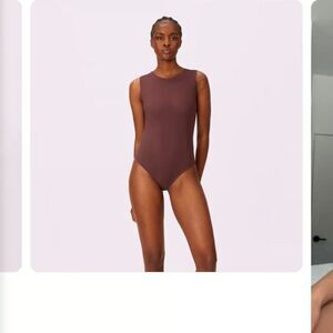 Parade Bubblegum Pink Luxe Sleeveless Bodysuit Sexy Silky Mesh Size L EUC
